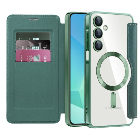 Чохол-книжка Shield MagSafe RFID Anti-theft Leather  для Samsung Galaxy A16 5G - зелений