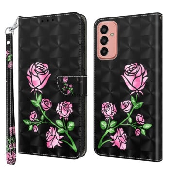 Чехол-книжка 3D Painting для Samsung Galaxy M13 4G / A23 / M23 5G - Rose