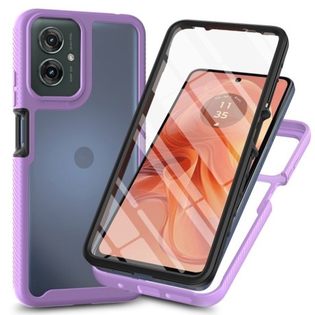 Противоударный чехол Starry Sky Series на Motorola Moto G55 - фиолетовый