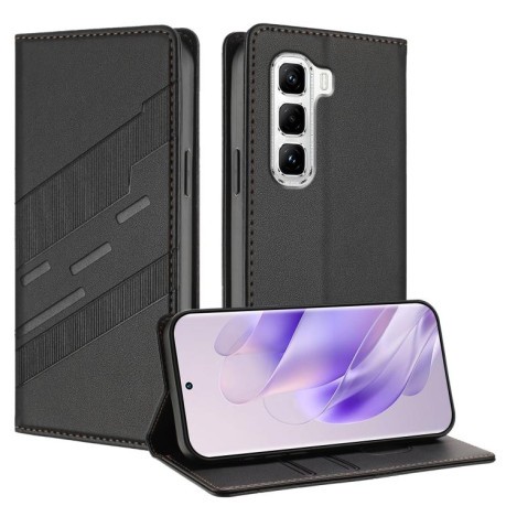Чехол-книжка Embossed Multi-functional Wallet Retro Leather на Infinix Hot 50 Pro 4G - черный