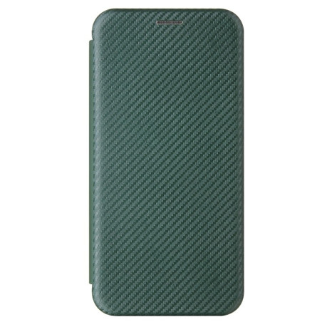 Чехол-книжка Carbon Fiber Texture на Xiaomi Poco M3 - зеленый