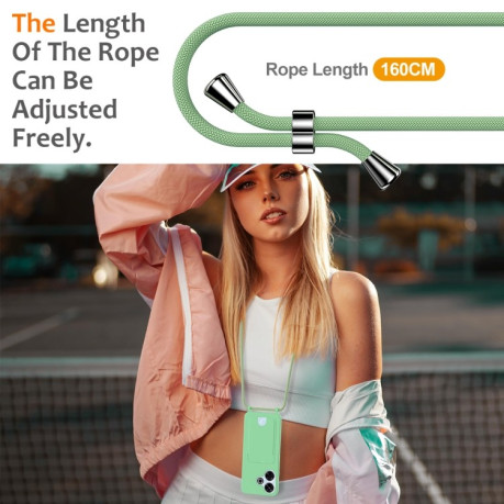 Силіконовий чохол Integrated Card Bag Solid Color Liquid Silicone на Xiaomi Poco M6 4G - зелений