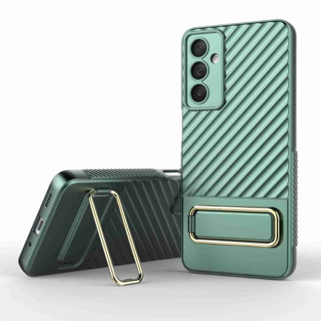 Противоударный чехол Wavy Textured для Samsung Galaxy M54 5G - зеленый