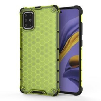 Противоударный чехол Honeycomb на Samsung Galaxy A02S-зеленый