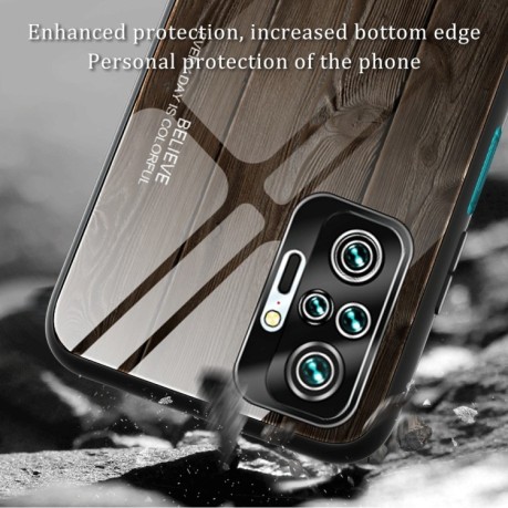 Протиударний чохол Wood Grain Glass на Xiaomi Redmi Note 10 Pro / Note 10 Pro Max - M01