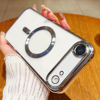 Чехол Electroplating с Magsafe  на iPhone Air - серебристый