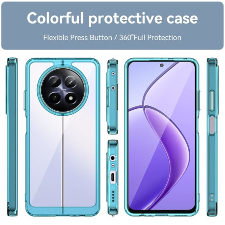 Противоударный чехол Colorful Acrylic Series для Realme 13 5G/12 5G/12X 5G - синий