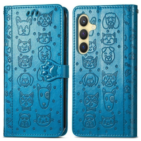 Чохол-книжка Cat and Dog для Samsung Galaxy S25 Ultra 5G - синій