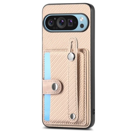 Противоударный чехол Wristband Kickstand Card для  для Google Pixel 9 Pro - хаки