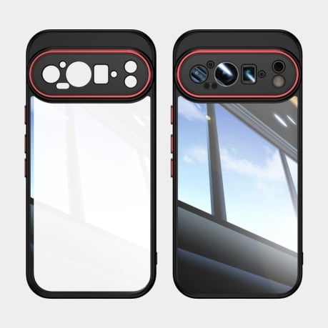 Протиударний чохол Acrylic Hybrid TPU Armor Shockproof для Google Pixel 9 Pro XL - чорно-червоний