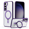 Противоударный чехол Skin Feel MagSafe with Holder для Samsung Galaxy S23+ 5G - фиолетовый