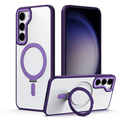 Противоударный чехол Skin Feel MagSafe with Holder для Samsung Galaxy S23+ 5G - фиолетовый