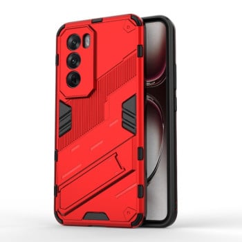 Противоударный чехол Punk Armor с подставкой на OPPO Reno 12 Pro Global - красный