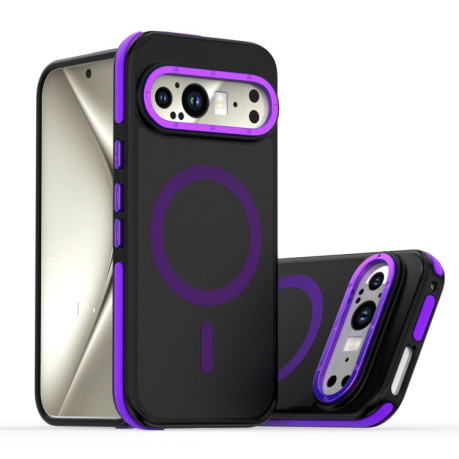 Протиударний чохол Dual-Color Skin Feel Magsafe Magnetic для Google Pixel 9 Pro XL - фіолетовий