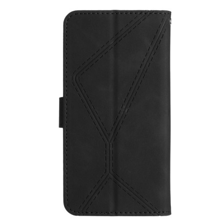 Чохол-книжка Stitching Embossed Leather на Samsung Galaxy S24 5G - чорний