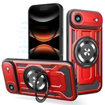 Противоударный чехол Armor Rotating Holder MagSafe для iPhone Air - красный