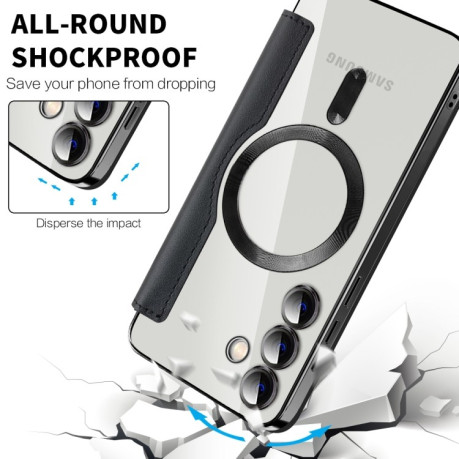 Чохол-книжка Shield MagSafe RFID Anti-theft Leather  для Samsung Galaxy S25+ 5G - чорний