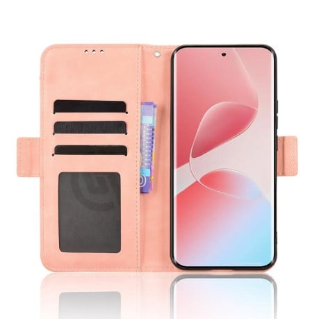 Чехол-книжка Skin Feel с мягкой фактурой Calf на Infinix Hot 60 Pro 4G - розовый