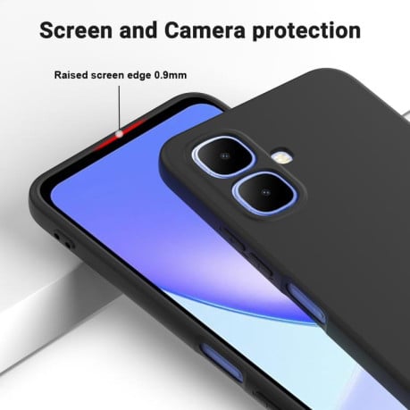 Силіконовий чохол Solid Color Liquid Silicone на Infinix Smart 20 4G — чорний