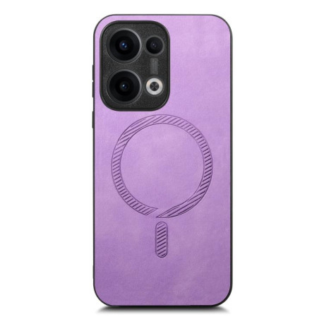 Чохол Retro MagSafe Magnetic PU на OPPO Reno13 Pro 5G - фіолетовий