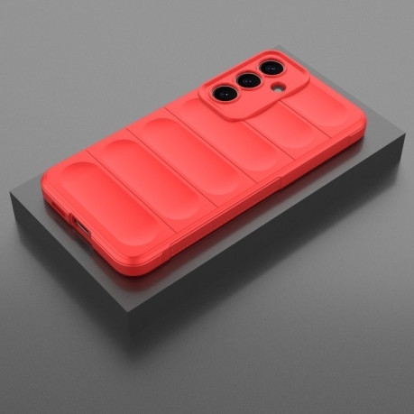 Силиконовый чехол Magic Flannel для Samsung Galaxy S25+ 5G - красный