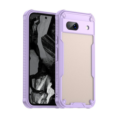 Противоударный чехол Armor Glaze PC Hybrid для Google Pixel 8a - фиолетовый