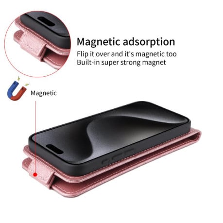 Фліп-чохол Magnetic Vertical Flip Leather на Infinix Smart 20 4G — рожеве золото