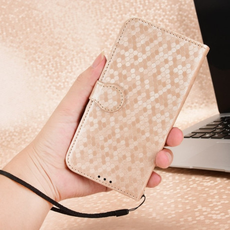 Чехол-книжка Honeycomb Dot для Samsung Galaxy F15 5G / M15 5G - золотой