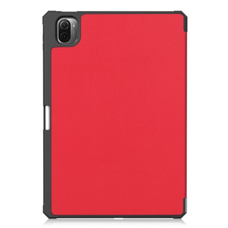 Чехол-книжка Custer Pattern Pure Color на Xiaomi Pad 5 / 5 Pro - красный