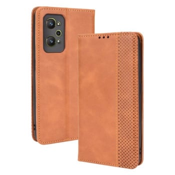 Чохол-книжка Magnetic Buckle Retro Crazy Horse Texture для   Realme GT Neo 3T/GT Neo2/GT2 - коричневий