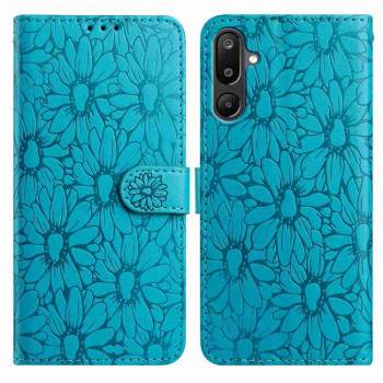 Чехол-книжка Daisy Embossed Leather для на Samsung Galaxy F16 5G / M16 5G - синий