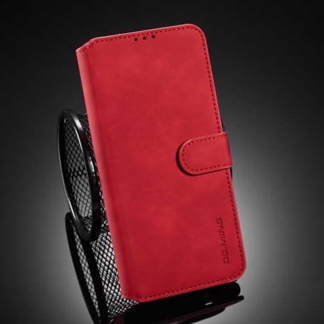 Чохол-книжка DG.MING Retro Oil Side на Xiaomi Redmi 10X / Redmi Note 9 - червоний