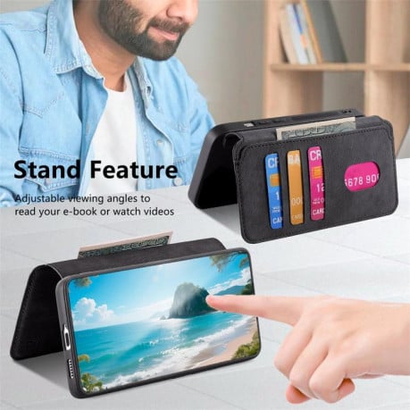 Чехол-книжка CaseNeo MagSafe RFID Anti-theft Retro Leather на Xiaomi Redmi Turbo 4 Pro / Poco F7 5G - черный