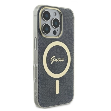 Оригінальний чохол Guess IML 4G MagSafena для iPhone 16 Pro - Black