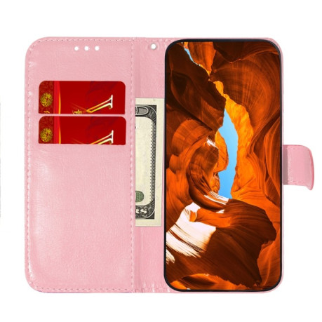Чехол-книжка Solid Color Colorful на OPPO A58 4G - розовый