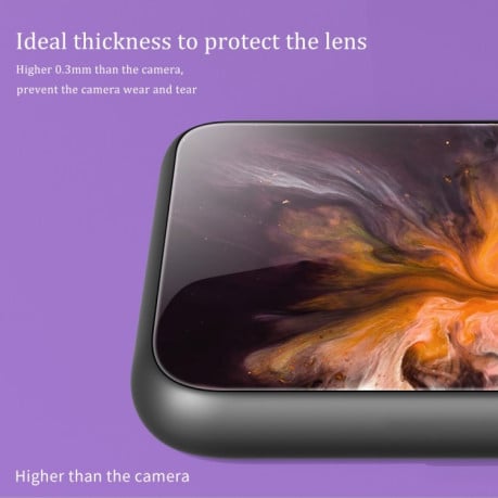 Противоударный стеклянный чехол Marble Pattern Glass на Samsung Galaxy A53 - Ocean Waves