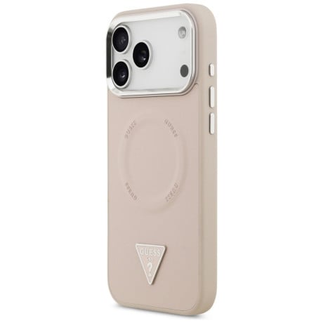 Оригінальний чохол Guess Triangle Logo з MagSafe на iPhone 17 Pro - pink