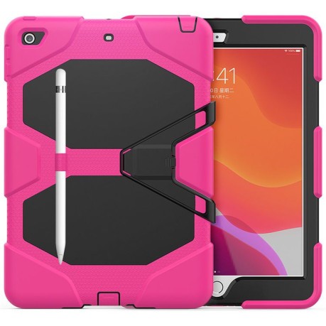 Противоударный чехол Wallet TabПe на iPad 9/8/7 10.2 (2019/2020/2021) с держателем для стилуса - розовый