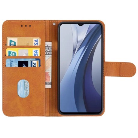 Чехол-книжка EsCase Leather для Vivo iQOO Z3 5G (CN)/Y72 5G (Vietnamese)/Y53S 5G/Y52 5G/T1X/iQOO Z5X - коричневый