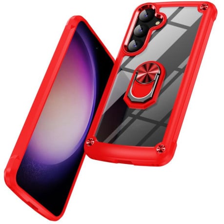 Ударостійкий чохол Acrylic Ring Holder на Samsung Galaxy A57 5G — червоний