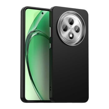 Противоударный чехол  Colorful Acrylic Series с цветной силиконовой боковиной на OPPO Reno12 F/12FS - черный