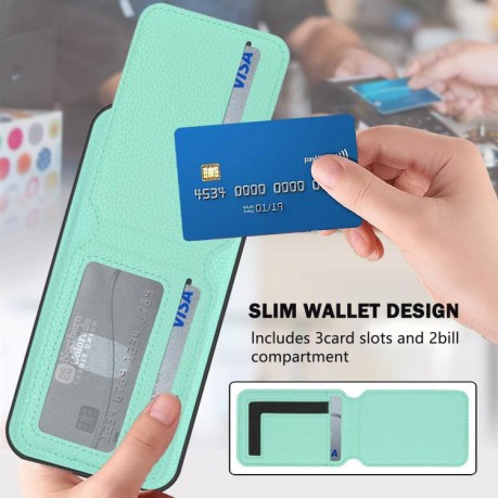 Чохол CX01 Detachable Magsafe Magnetic Card Bag для Realme 13 Pro / 13 Pro+ - зелений
