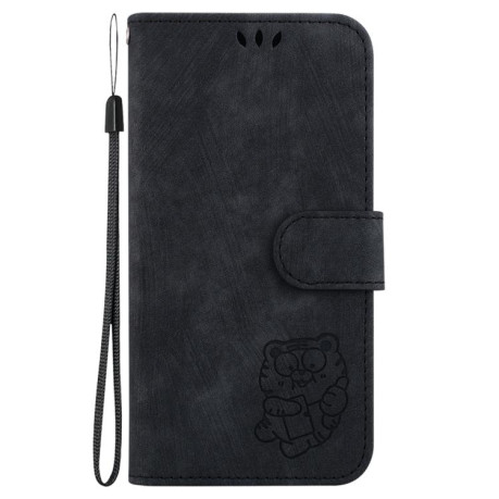 Чехол-книжка Little Tiger Embossed Leather на  Xiaomi Redmi Note 14 4G 164.48mm - черный