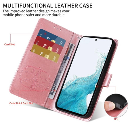 Чехол-книжка Embossed Butterfly для Samsung Galaxy A16 5G - розовое золото
