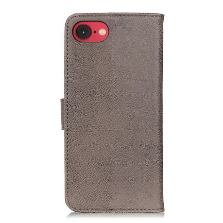 Чехол-книжка KHAZNEH Cowhide Texture на iPhone 16e - хаки