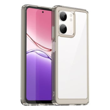 Чохол Colorful Acrylic Series із кольоровим бампером на OPPO A5x 5G - прозоро-сірий