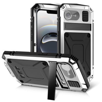 Протиударний чохол R-JUST Life Waterproof для iPhone 16e - сріблястий