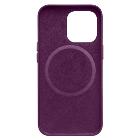Кожаный чехол QIALINO Nappa Leather Case (with MagSafe Support) для iPhone 14/13 - фиолетовый