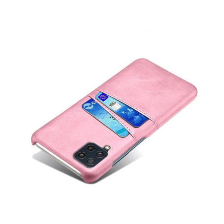 Противоударный чехол Calf Texture with Card Slots для Samsung Galaxy M32/A22 4G - розовый