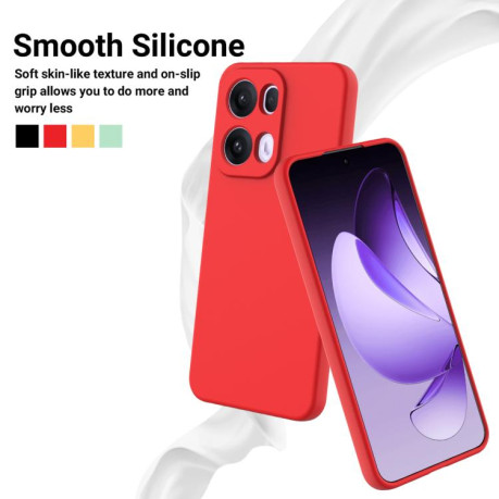 Силіконовий чохол Solid Color Liquid Silicone на OPPO Reno13 Pro 5G - червоний